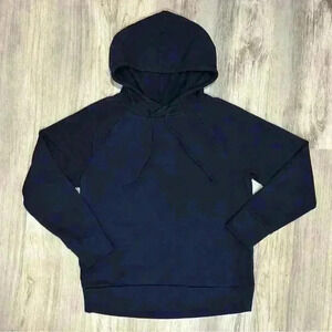 Eddie Bauer Ultrasoft 4 Way Stretch Pullover Hoodie Sweatshirt Navy Blue Size S